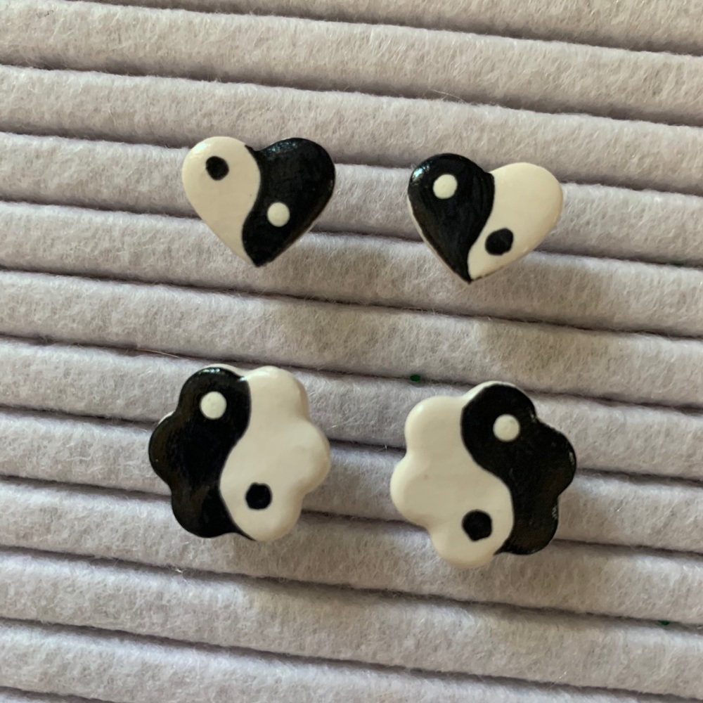 Yin Yang Earrings Stud Pack